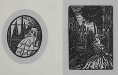 Galanterie – Holzschnitt von Frans Masereel – frühes 20. Jahrhundert