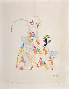 Woman - Original Drawing by Cesare Bentivoglio - 1920s
