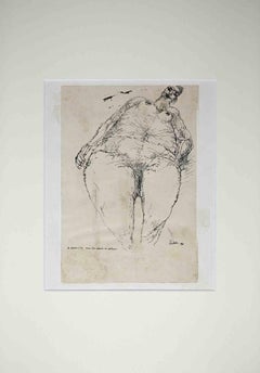 Female Figure - Original Drawing by Sergio Barletta - 1960s