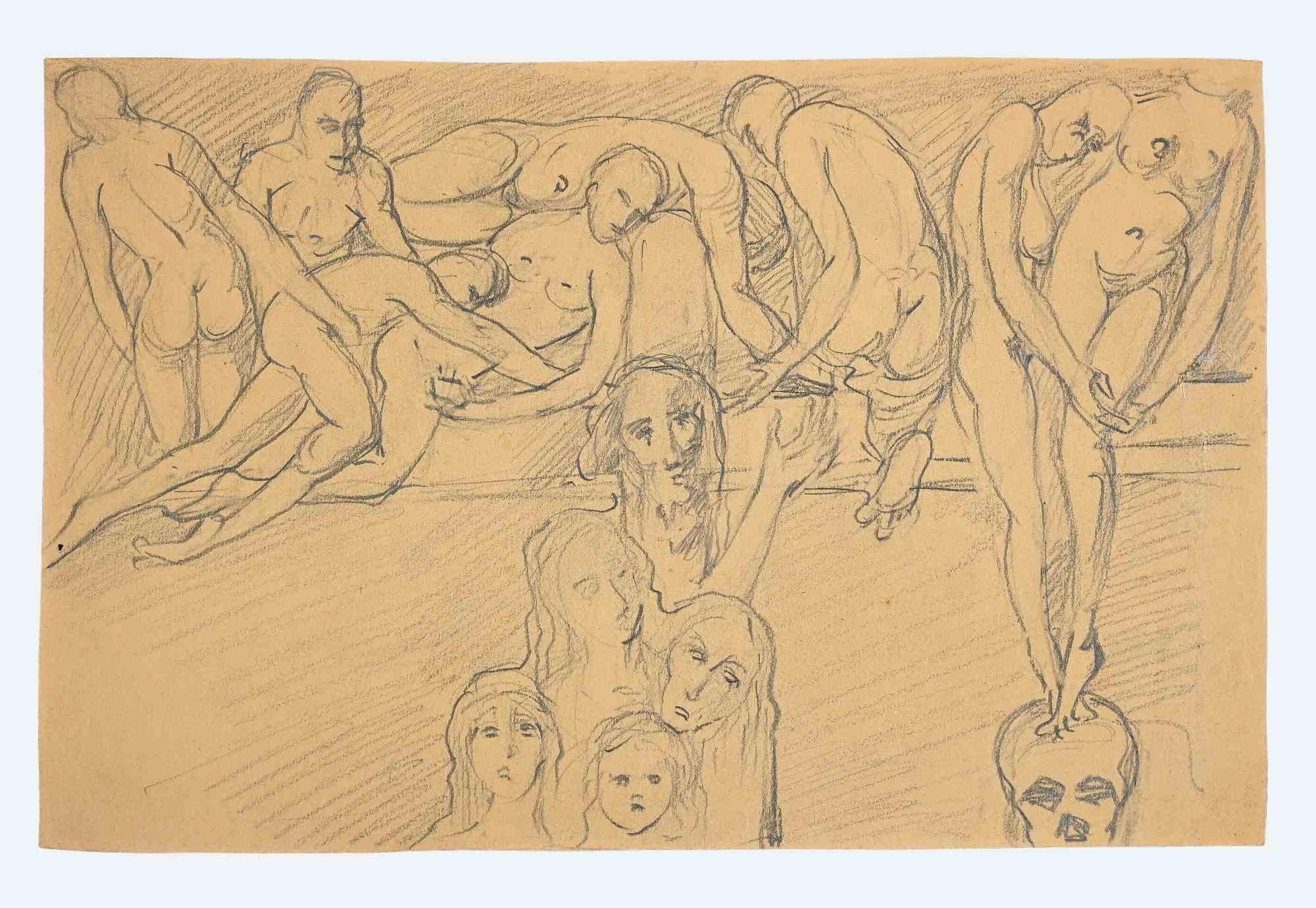 Nudes - Original Drawing - Early 20th century - Art by Unknown
