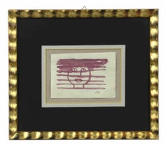 Face - Drawing by Mino Maccari - 1970s