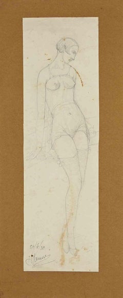 Nude of Woman - Original Drawing - 1930