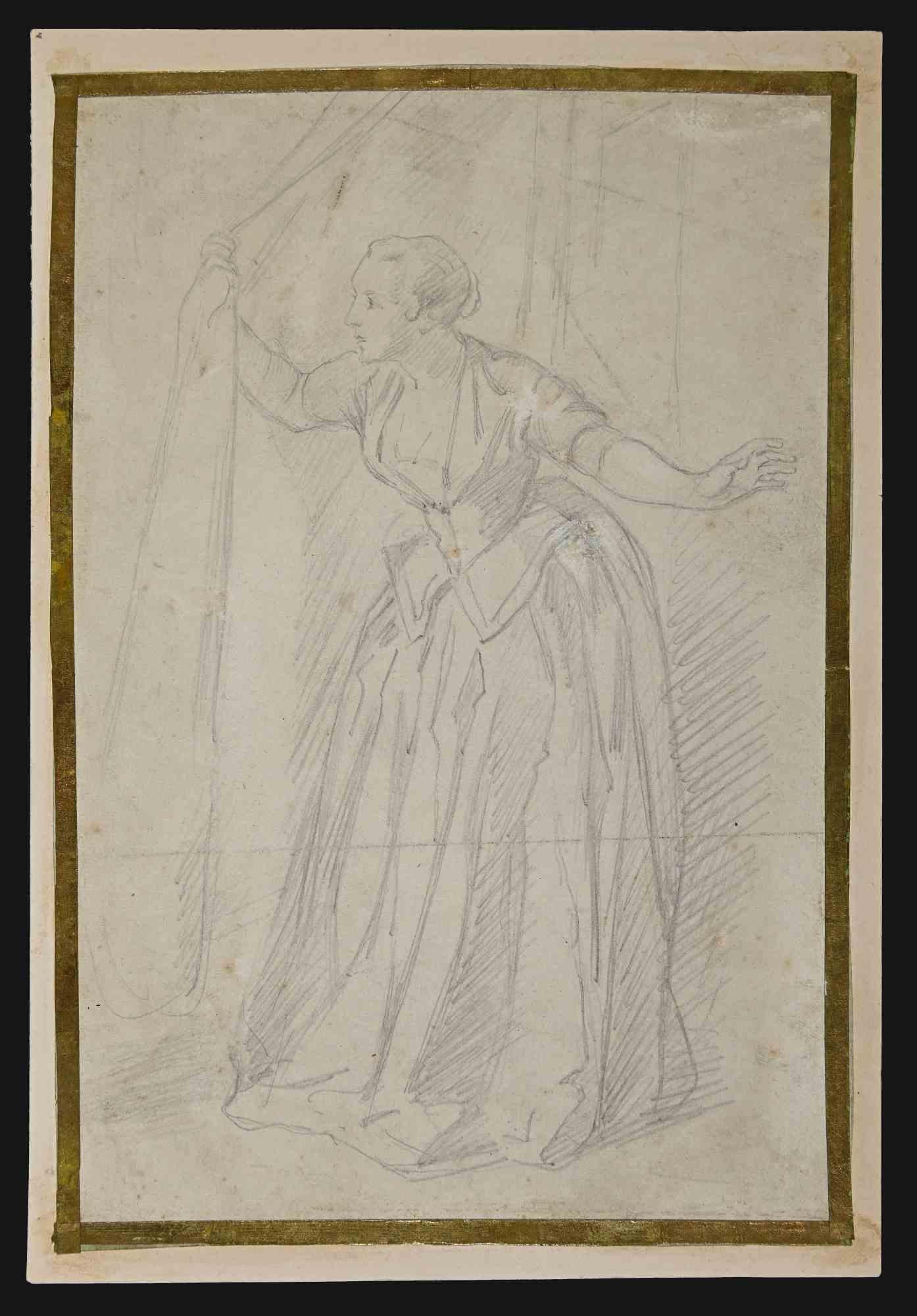 The Lady  - Original Drawing - Early 20th Century