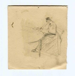 Antique Figure  - Original Drawing - Early 20th Century