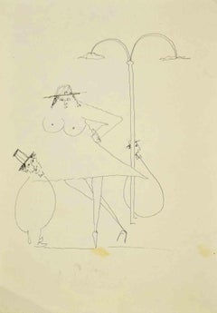 Sketch - Drawing by Ugo La Pietra - Mid-20th Century