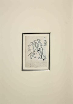 Sketch for "L'Asino" - Original Drawing by Gabriele Galantara - 1910