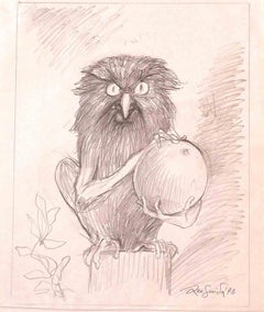 Lemur - Drawing by Leo Guida - 1973