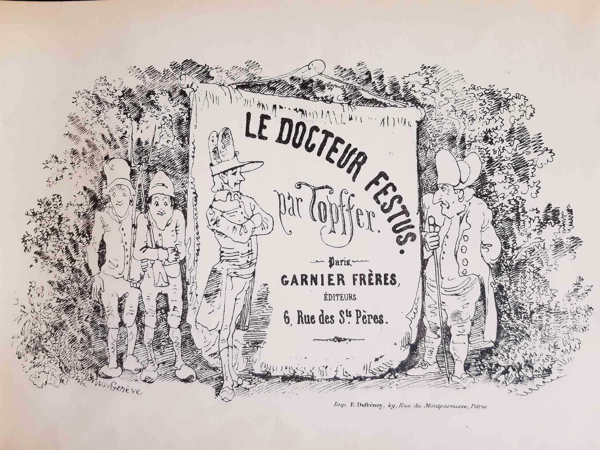 Le Docteur Festus -  Prints by Rodolphe Töpffer -1830s - Art by Rodolphe Topffer