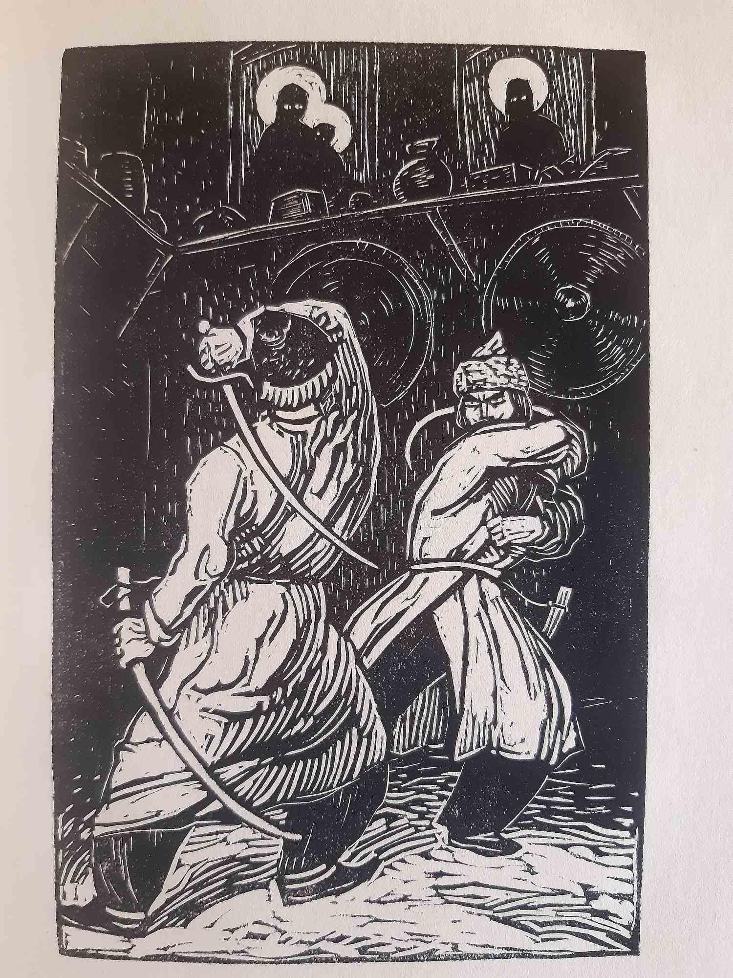 Der Zauberer – Gravur von Karl Thylmann –1919er Jahre im Angebot 5