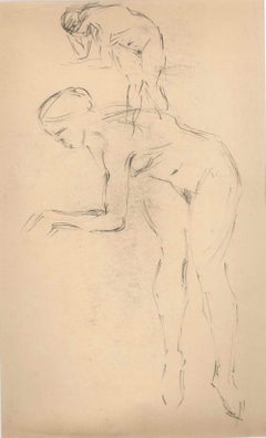 Double Nude  - Original Drawing - Early 20th Century
