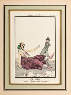 La Chute - Original Etching - 19th Century