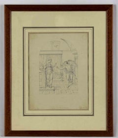 Antique L'Annunziata in S. M. -  Drawing by Giovanni Fontana - 16th Century