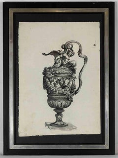 Antique Anfora -  Original Drawing  - 18th Century