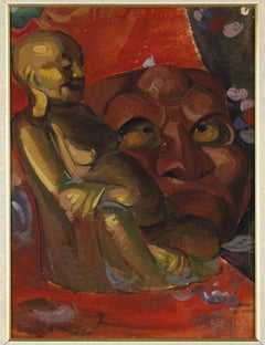 Buddah - Painting by Helen Vogt - Mid-20th Century