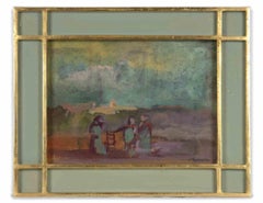 Figures - Oil Painting by Mino Maccari - Mid-20th Century