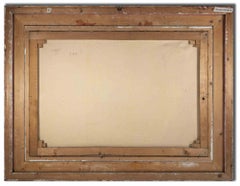 Tableau de la nuit à Paris - Peinture à l'huile - Milieu du XXe siècle