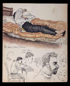 Un Lecteur d'Henri Dordeaux - Dessin de Norbert Meyre - 1924