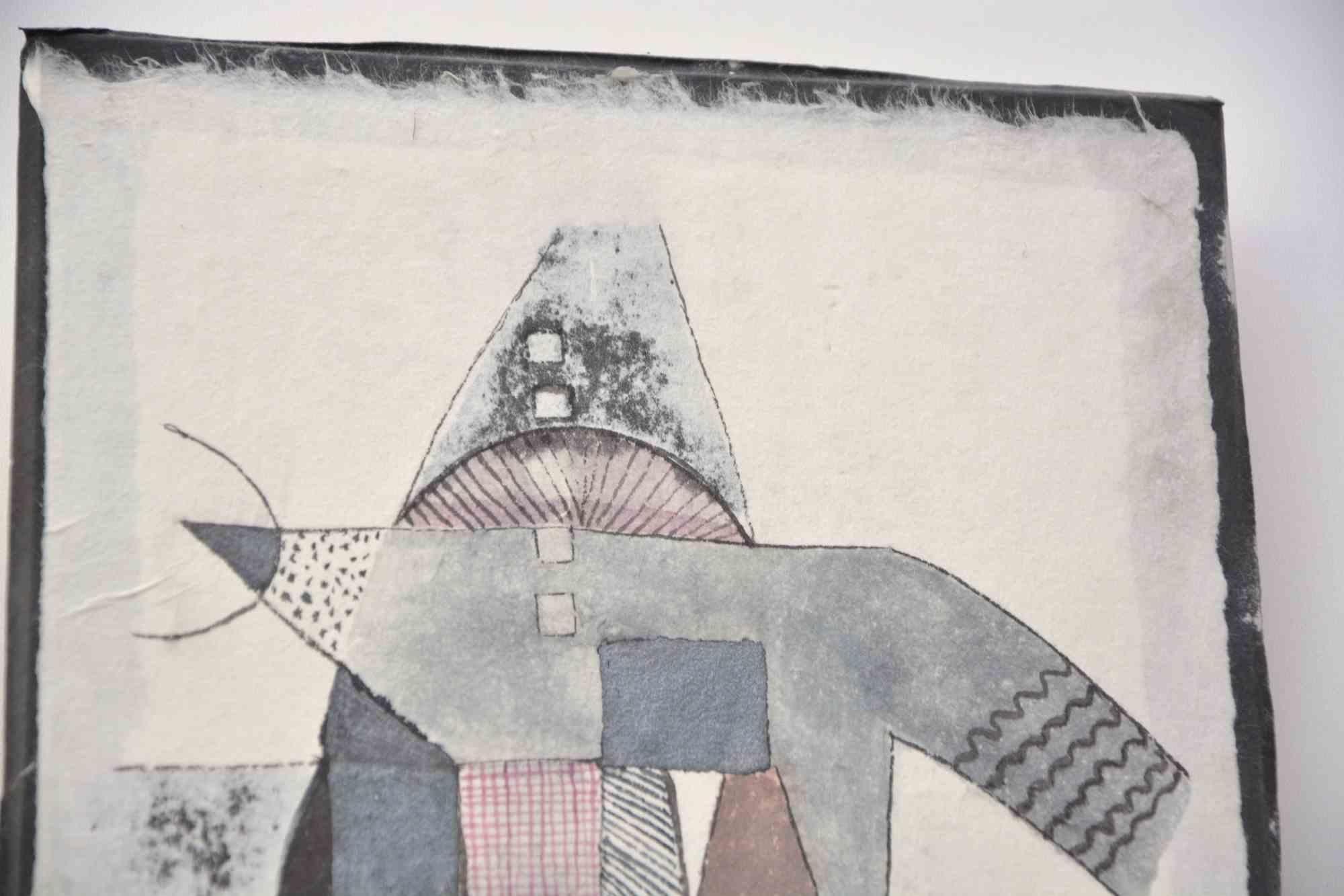 Composición abstracta -Dibujo de Desconocido -Siglo XX - Art de Unknown