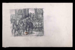 Skizzen – Originalzeichnung von Unbekannt – Mitte des 20. Jahrhunderts