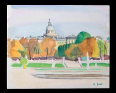 Landscape - Original Drawing attr. to Madeleine Scali - Mid 20th Century