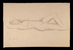 Nude of Woman - Original Drawing by Jean Pavié - 20th Century