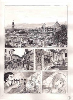 A Day in Florence (Un jour à Florence) - Illustration de Vincenzo Bizzarri -2015