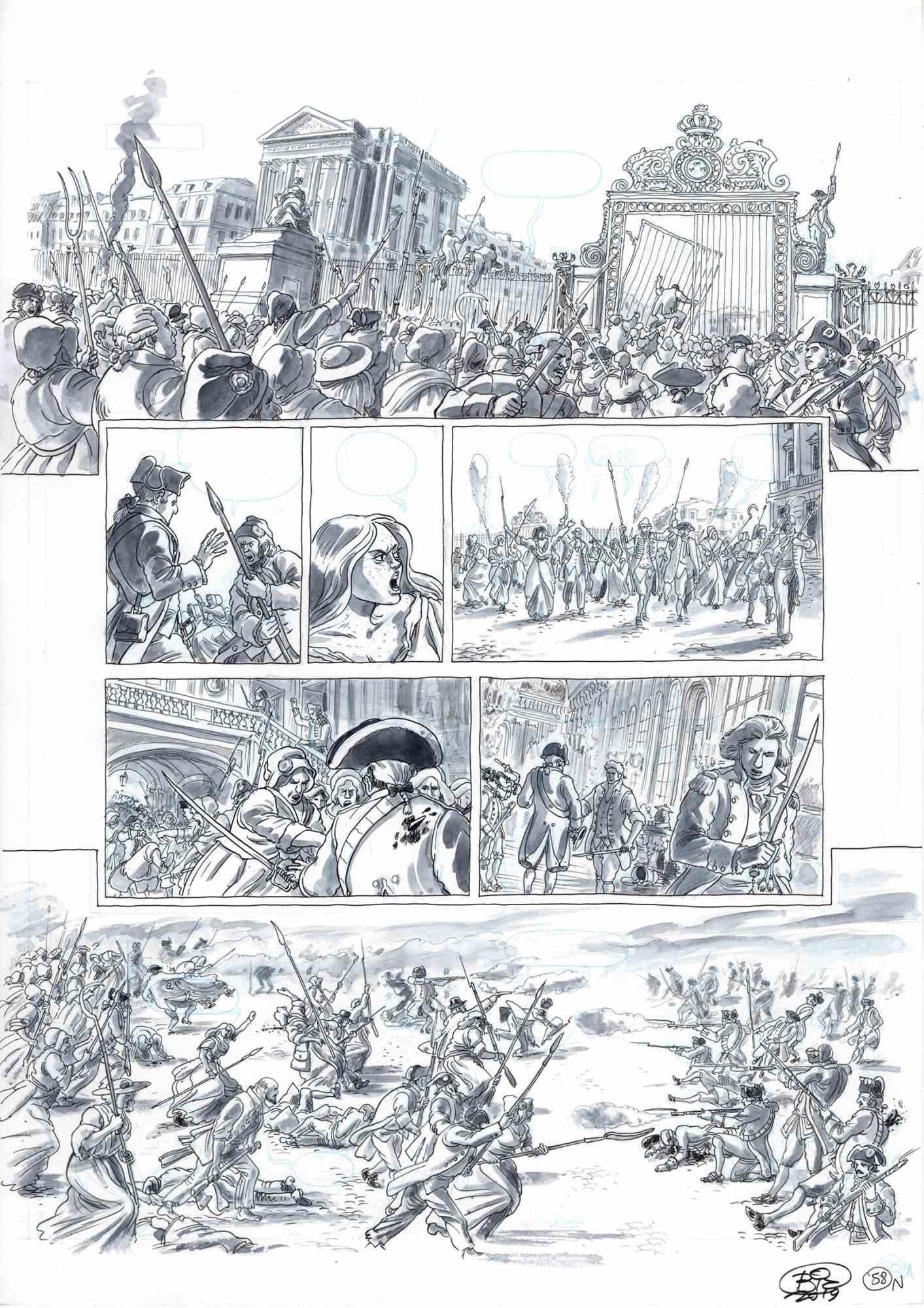 La conquista di Versailles - Illustrazione di Vincenzo Bizzarri -2019