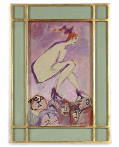 Dominatrix Woman - Drawing by Mino Maccari - 1970s