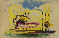 Explosion of Colors - Drawing by Jean-Raymond Delpech - 1960