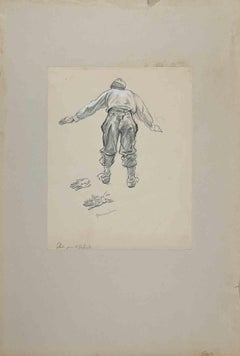 Antique Study for the Débacle - Drawing by G. Jeanniot - Late 19th Century