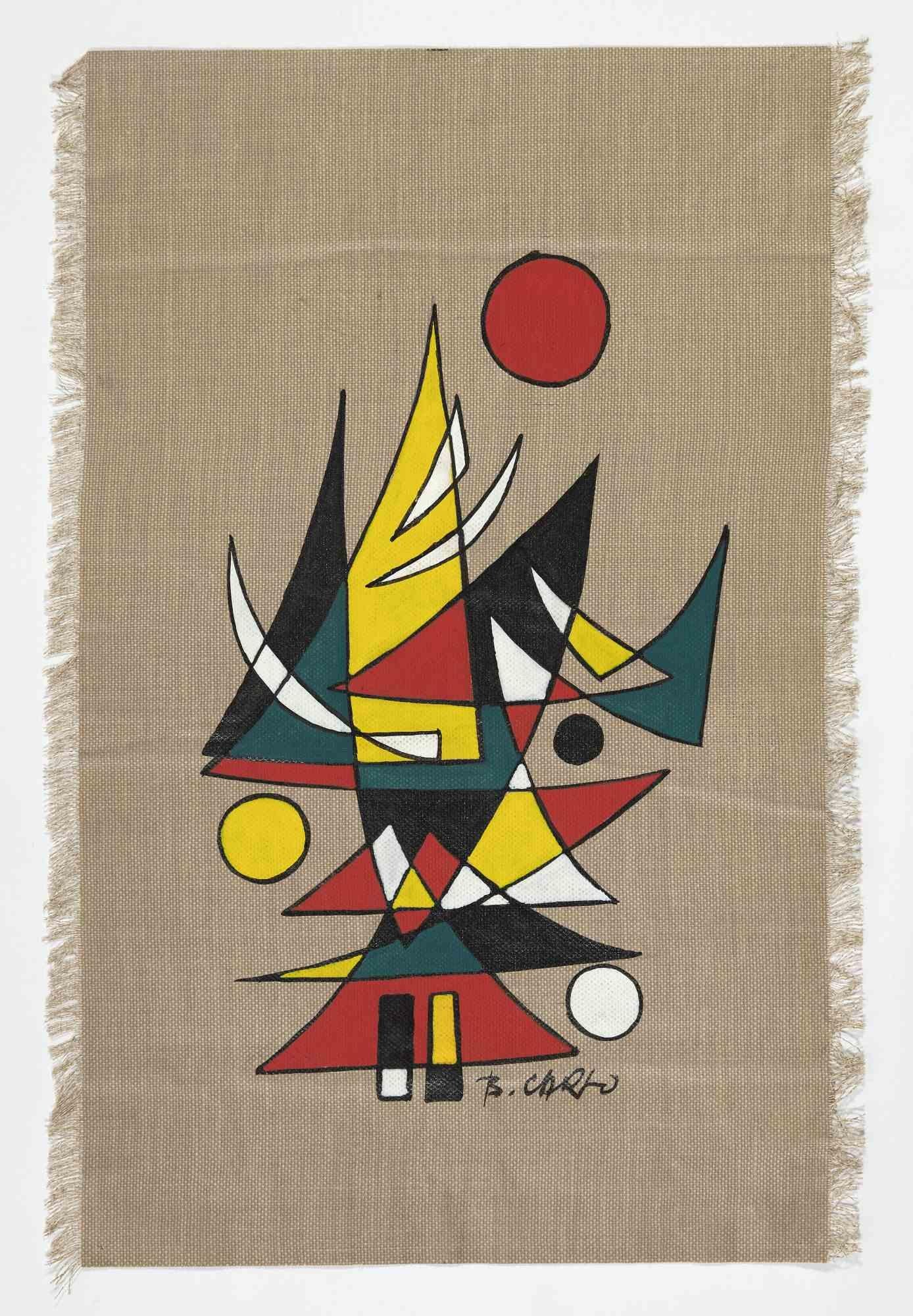 Unknown Figurative Art - Totem - Drawing - Mid-20th Century