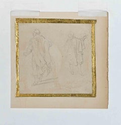 Figuren – Zeichnung auf Papier von Jules David – 19. Jahrhundert