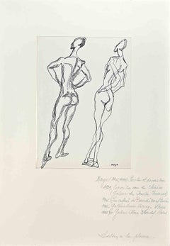 Figure - Drawing by Antoine Mayo - Mid 20th century