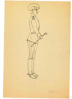 The General -  Drawing by Mino Maccari - 1950s