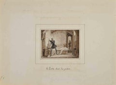 Prison - Original Drawing by Amédée Auguste Desmoulins - Late-19 Century