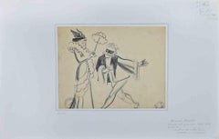 Actors - Original Drawing by Bernard Bécan - mid-20th Century