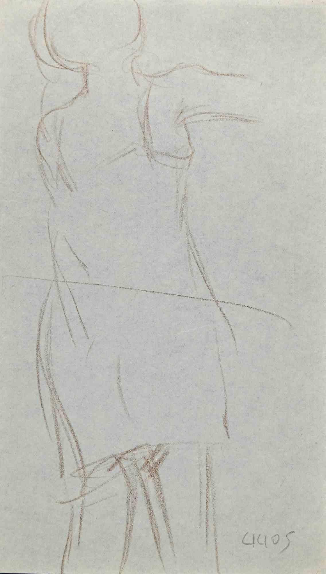Figure - Original Drawing - Mid-20th Century - Art by Unknown