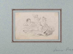 Venus and Cupid - Original Drawing by Louise Abbéma - 1927