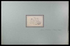 Venus und Amor - Originalzeichnung von Louise Abbéma - 1927