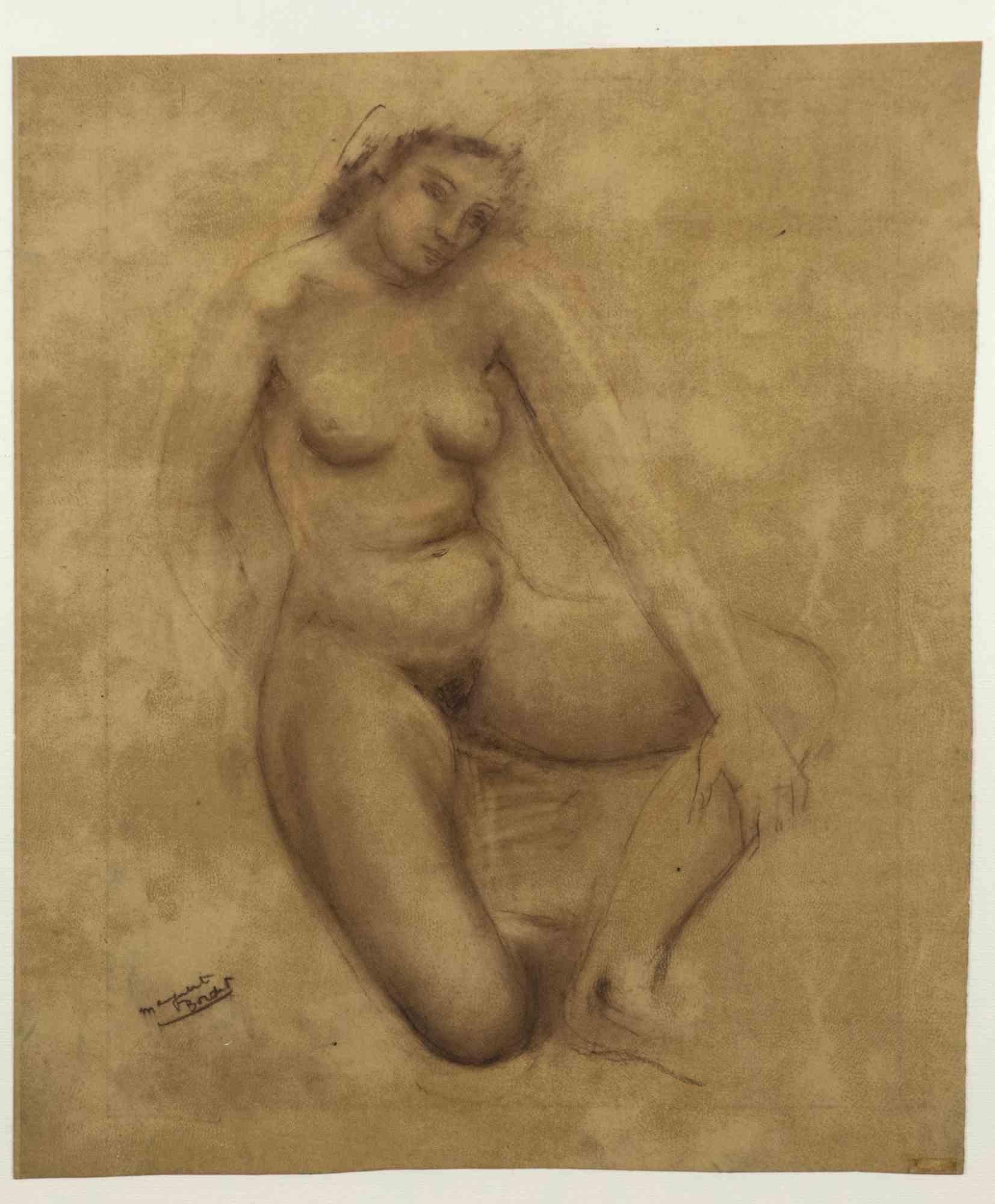 Mujer - Dibujo original - Mediados del siglo XX - Art Moderno de Unknown