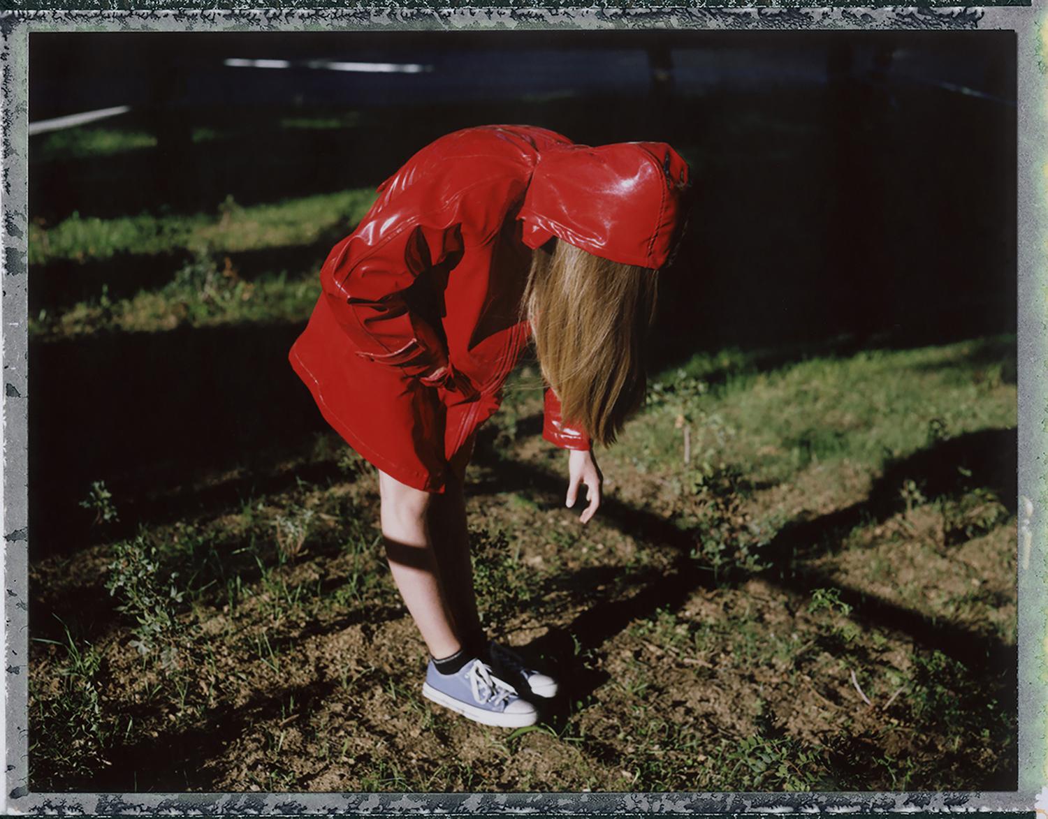 Cristina Fontsare Color Photograph - The hood is falling short  - Contemporary, Polaroid, Photograph, Youth