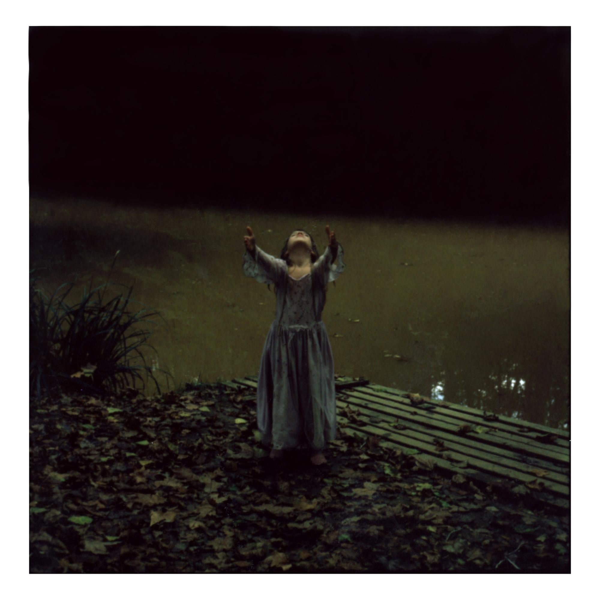 Cristina Fontsare Color Photograph - By the Pond (40x40cm) - Contemporary, Polaroid, Photograph, Figurative, Woman