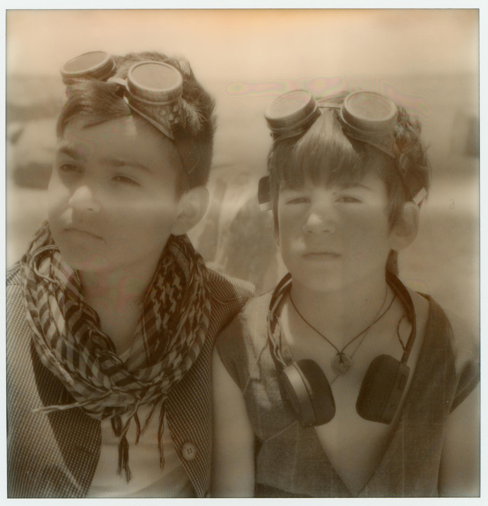 Ariel Shelleg Black and White Photograph - We are the Highway -  21st Century, Contemporary, Polaroid, Boyhood