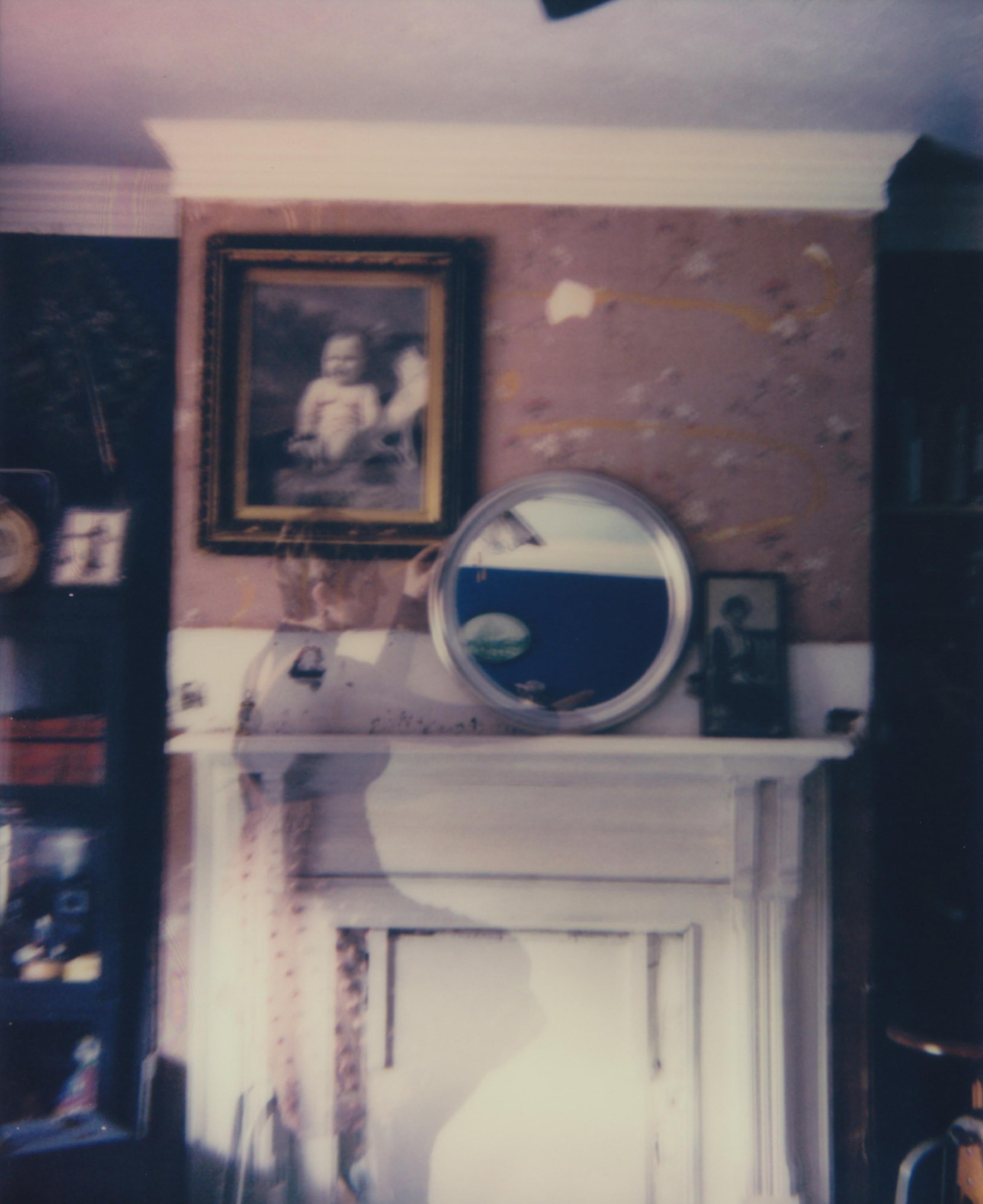 Self-Portrait with Mirror - Contemporary, Woman, Polaroid, Interior
