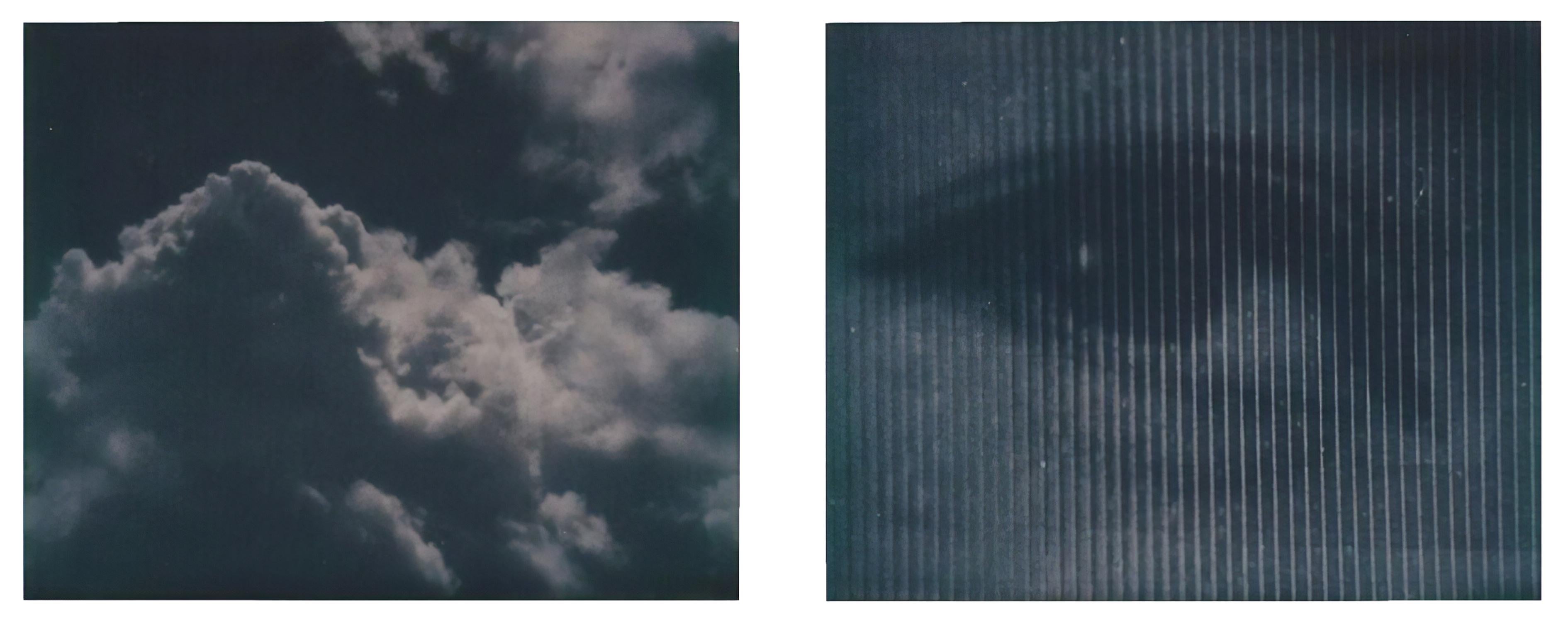 Dopamine Drip, diptych - Polaroid, Collage, Contemporary, 21st Century - Black Portrait Photograph by Josey Cary