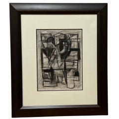 Framed Charcoal Drawing by Aubrey Penny