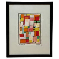 Geometric Multicolor Abstract Watercolor #4 by Carl Lewis Pappe 