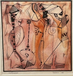 Abstract Watercolor by Carl Pappe