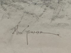 Black and White Charcoal Portrait of a Woman by Max Turner