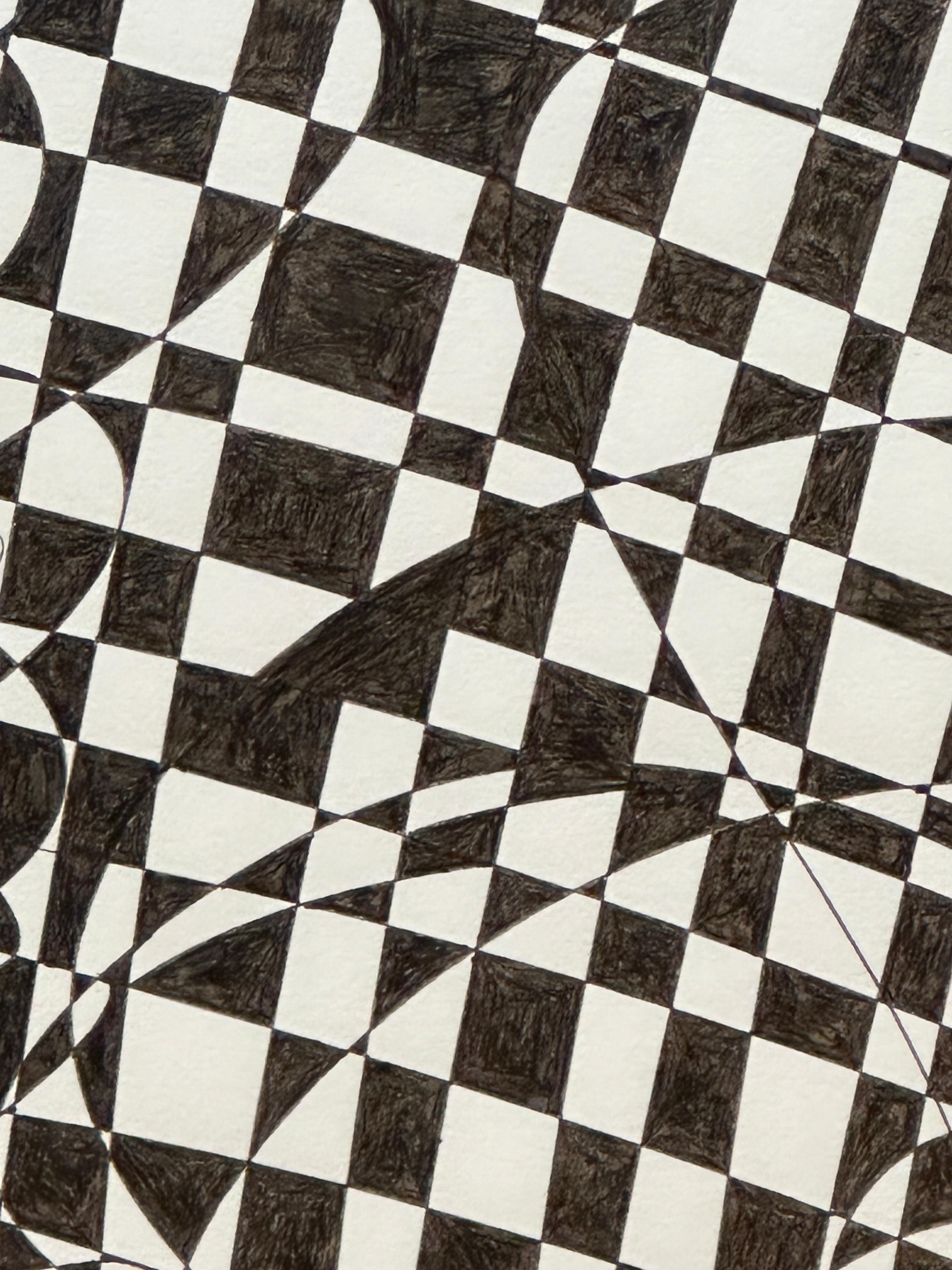 Abstraction en noir et blanc par Ned Schultz en vente 1
